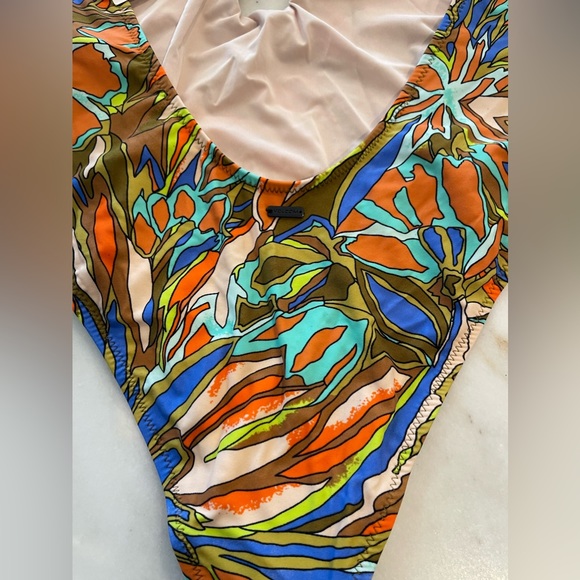 Volcom halter backless one piece swimsuit- faded flowers - Picture 6 of 6